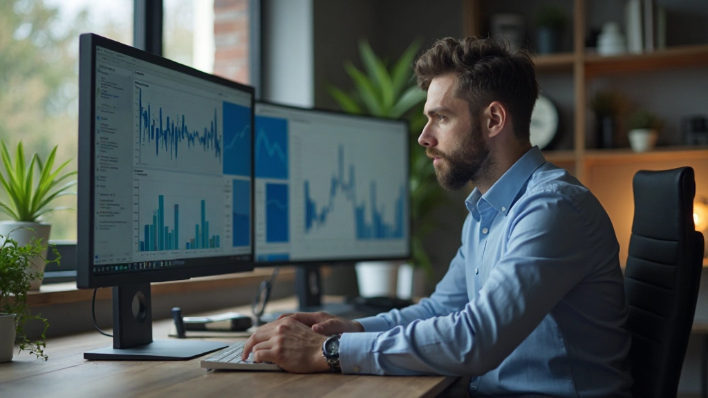 Экран приложения для управления финансами с графиками расходов и отчётами