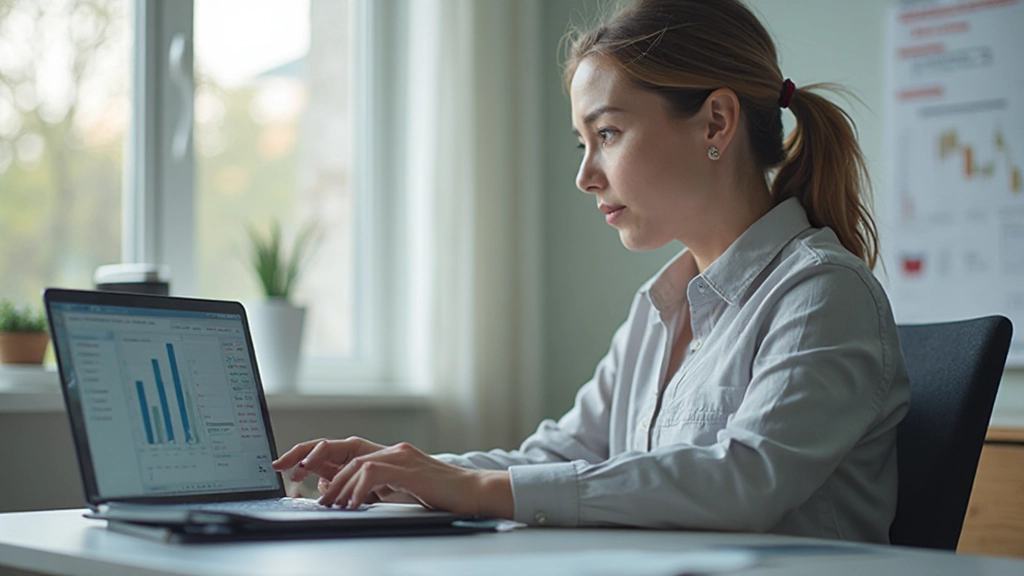 Профессиональная рабочая область с ноутбуком, планшетом и финансовыми отчётами